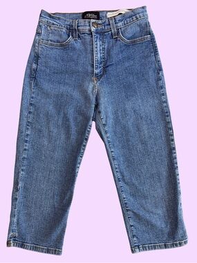 NYDJ Medium Blue Cropped Straight Jeans